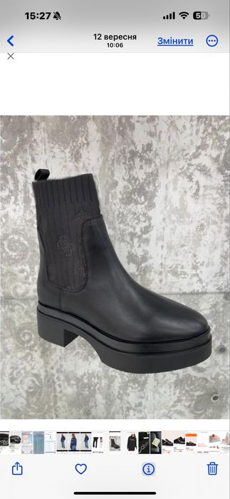 жіночі шкіряні замшеві черевики оригінал Calvin Klein 25 см.устілка