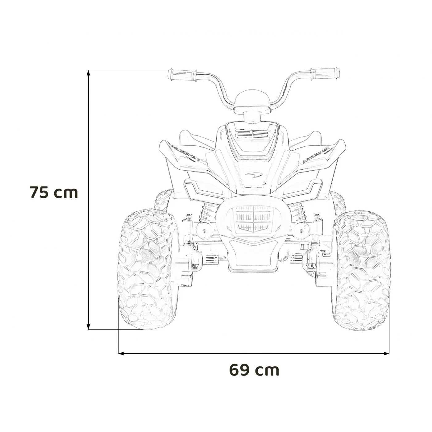 Quad McLaren Racing MCL 35 dla dzieci Pomarańczowy JL212