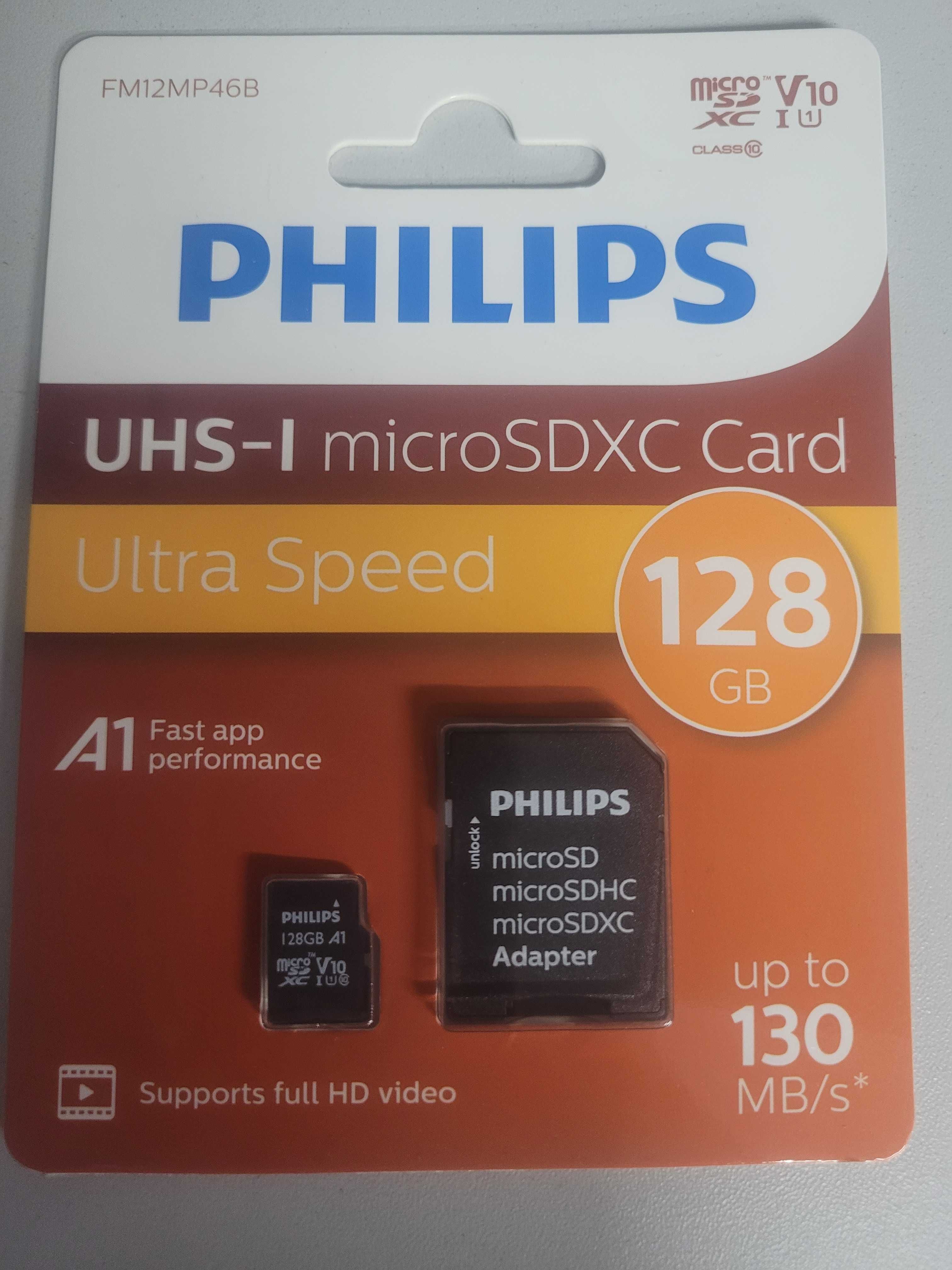Karta pamięci Philips 128Gb microSd A1 130Mb/s Skup Wrocław