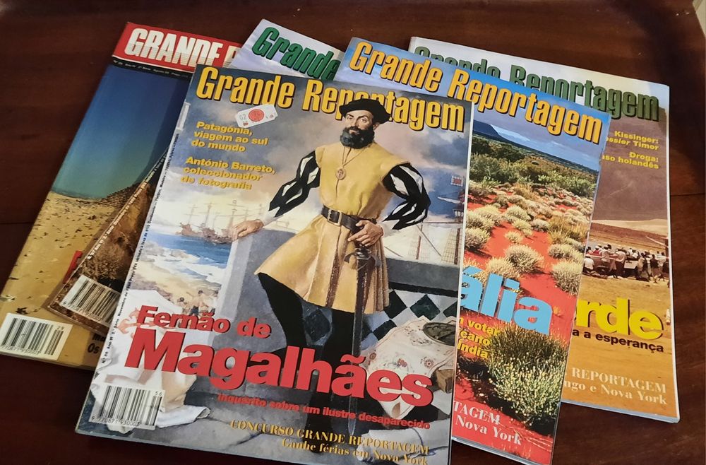 Lote de 5 revistas Grande Reportagem dos anos 90