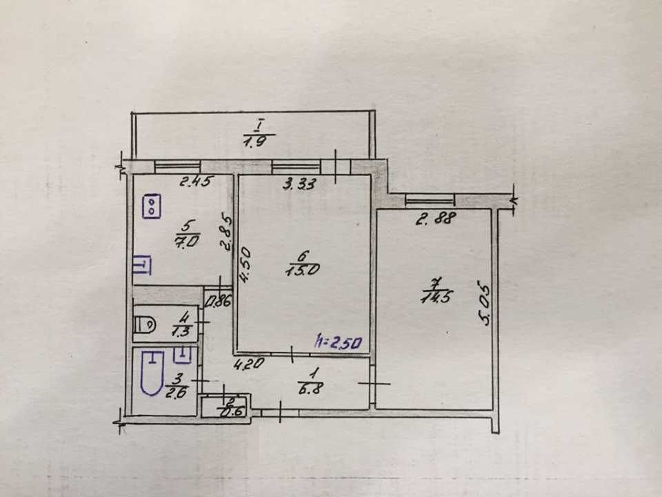 Продається житлова 2-кімнатна квартира!!!