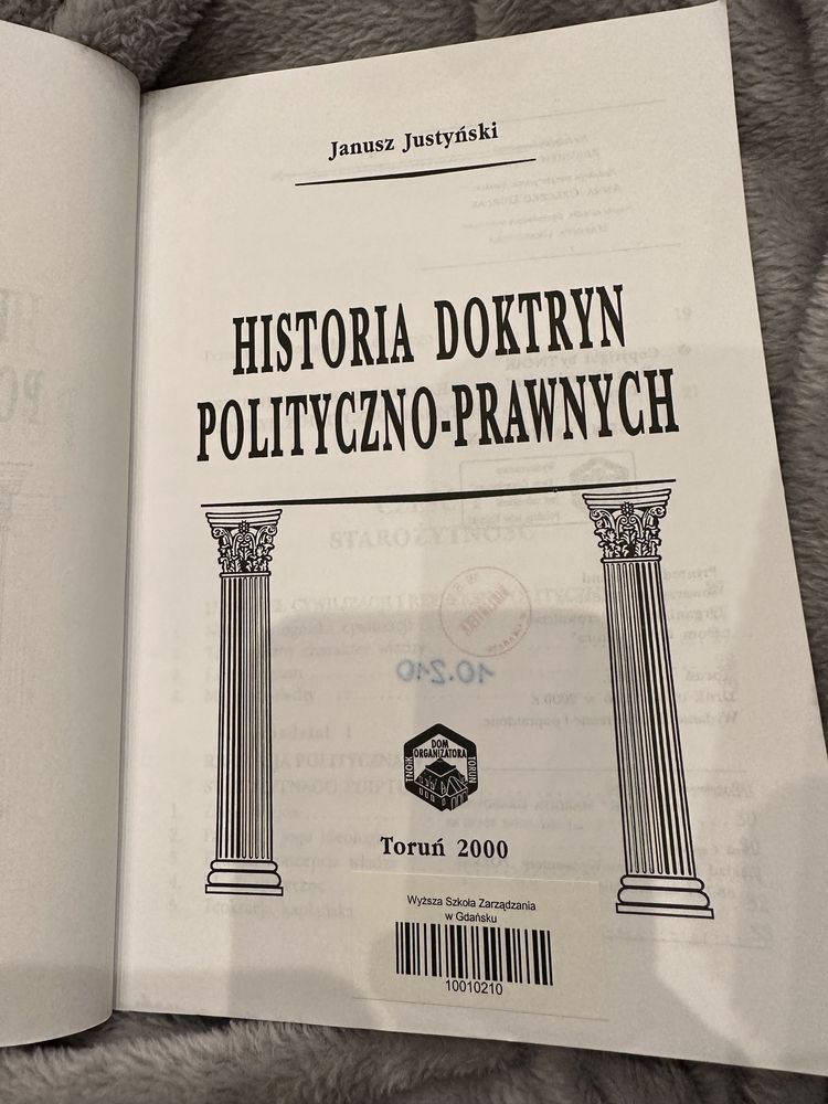 Justyński Historia doktryn polityczno- prawnych 2000