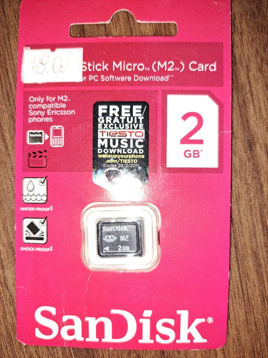 Karta pamięci SanDisc M2 2GB nowa