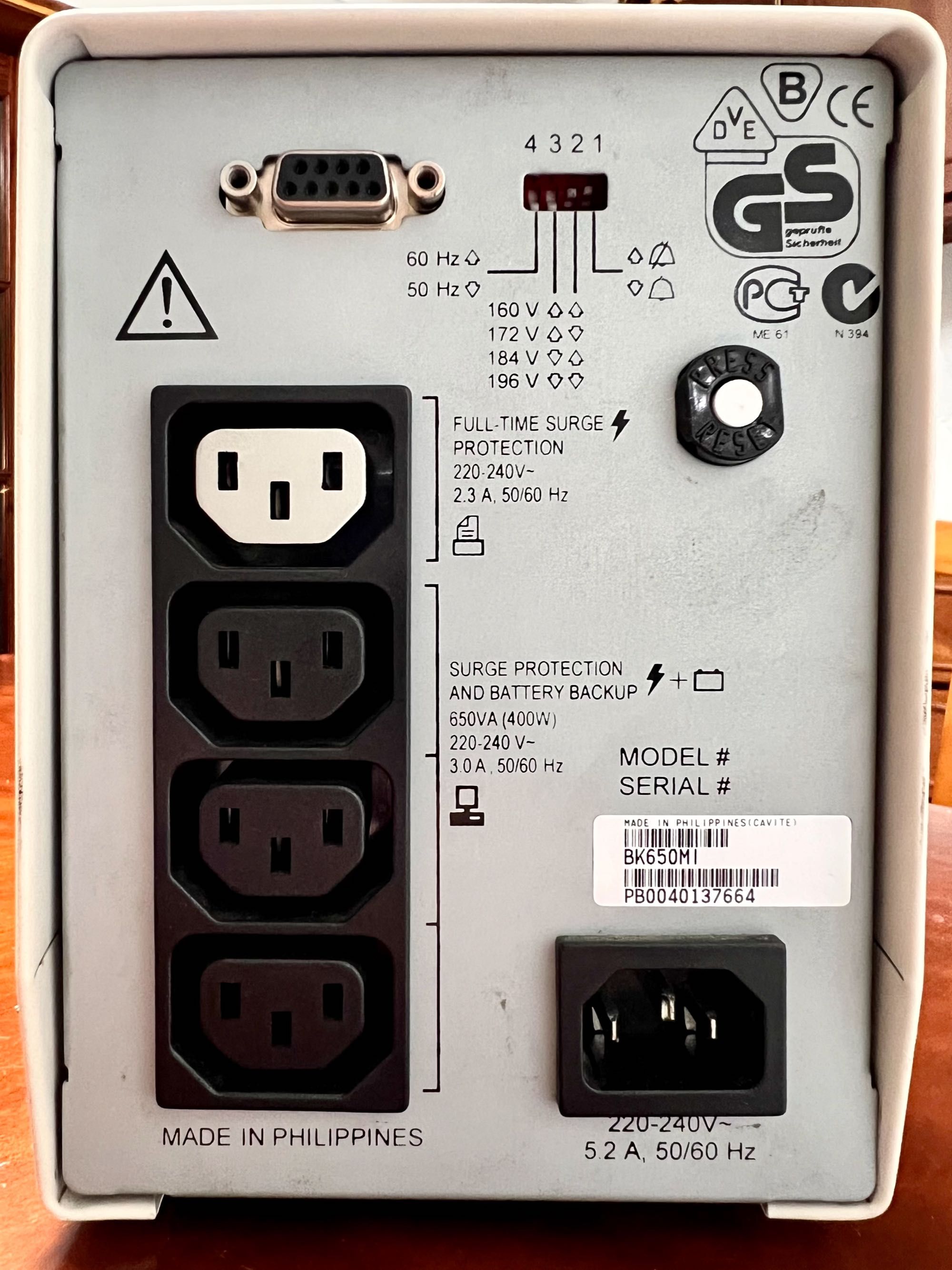 APC Back-UPS bk650mi