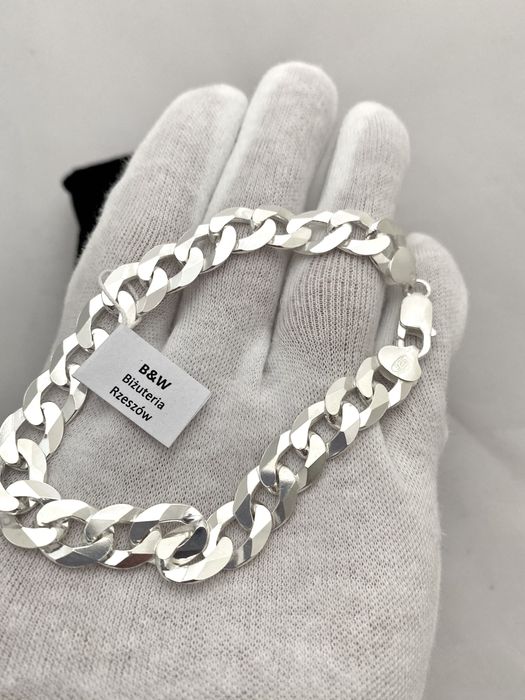 Nowa Srebrna męska bransoleta szerokość 10 mm próba 925. Sklep
