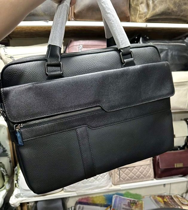 Чоловіча шкіряна сумка для ноутбука і документів