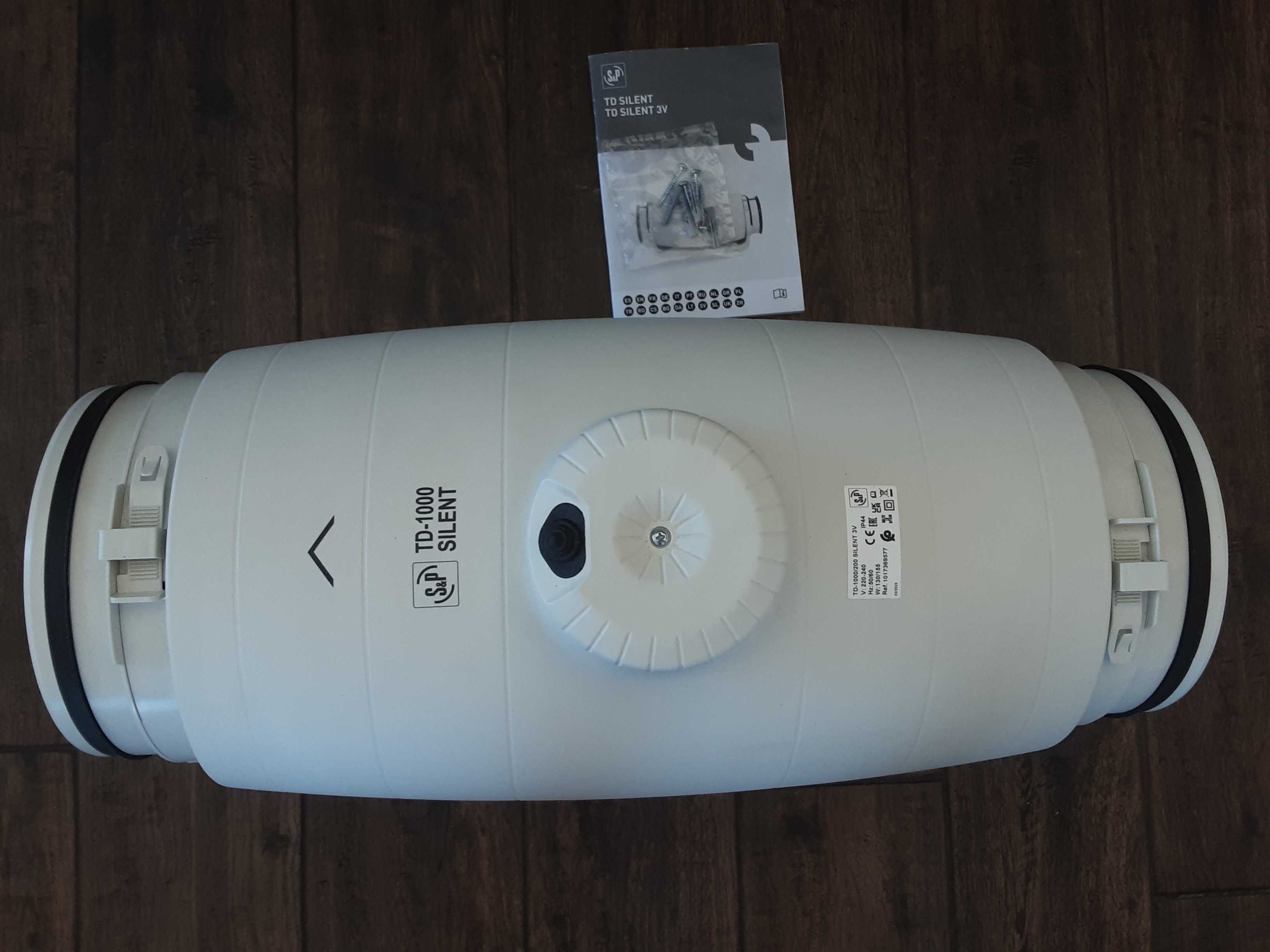 Ventilador Soler Palau S&P TD-1000/200 SILENT 3V em linha - NOVO