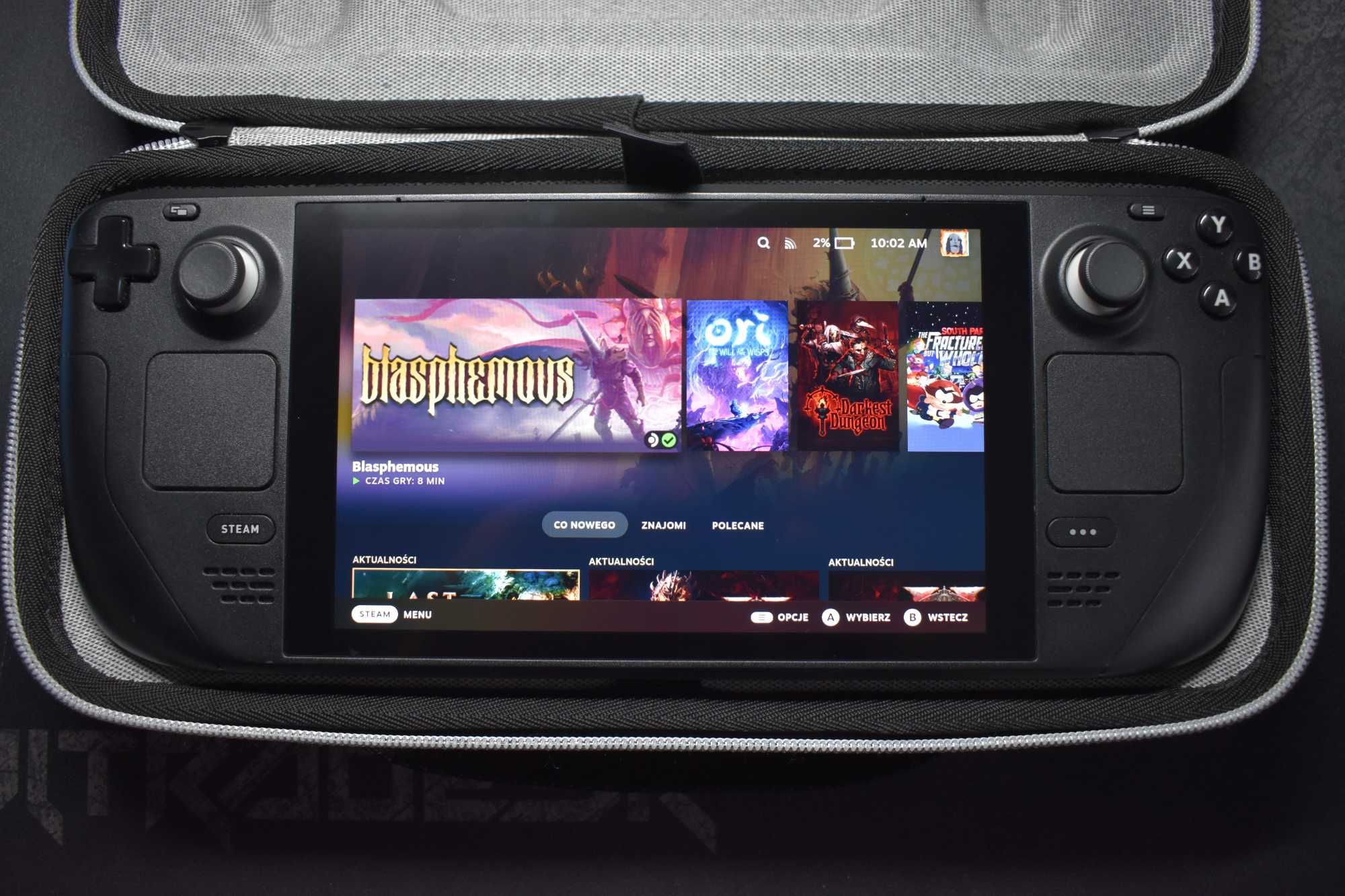 Steam Deck 512GB LCD (Matowy Ekran) + Etui + Ładowarka – Stan Idealny