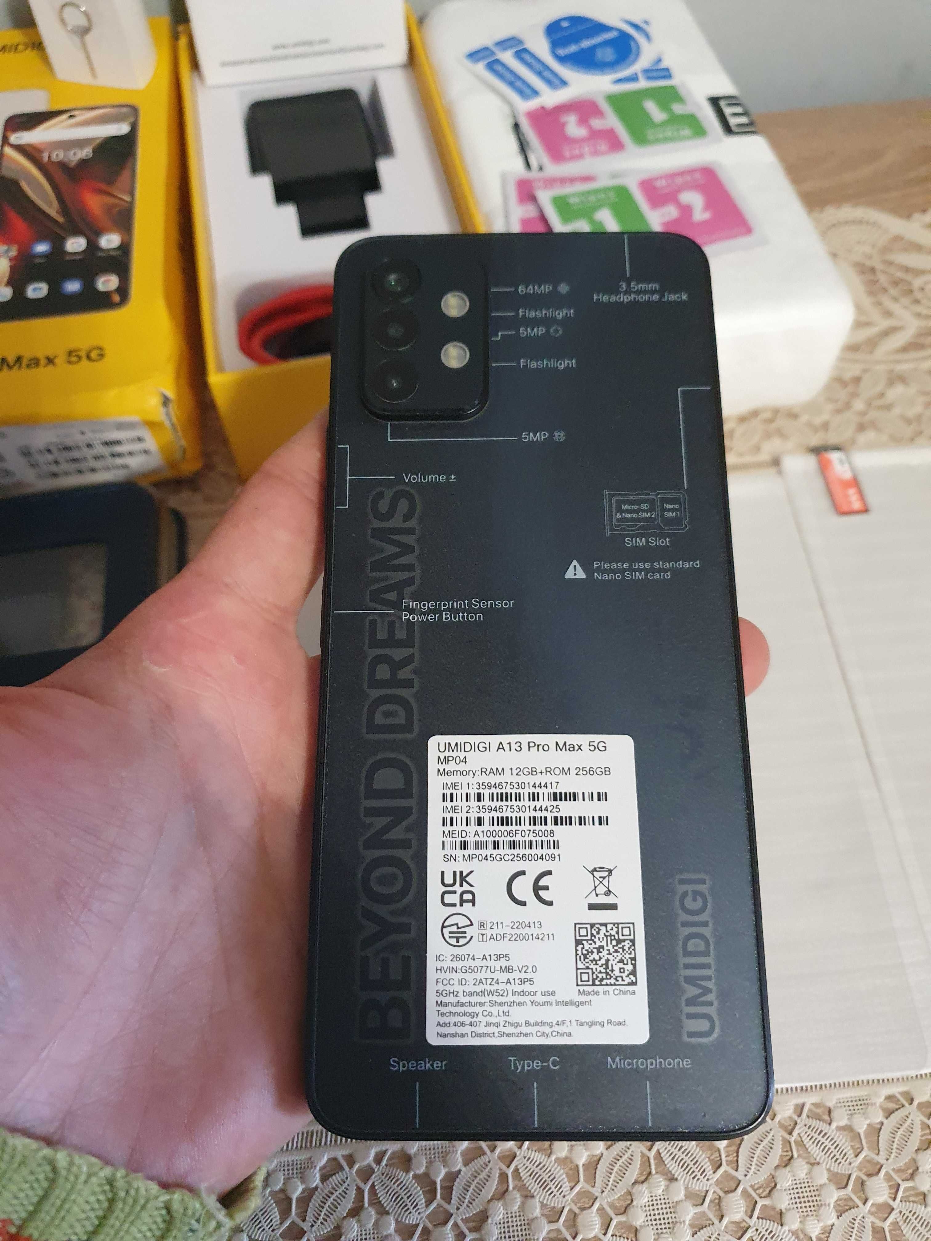 UMIDIGI A13 Pro Max 5G 12Gb ram/256 gb jak nowy genialna specyfikacja