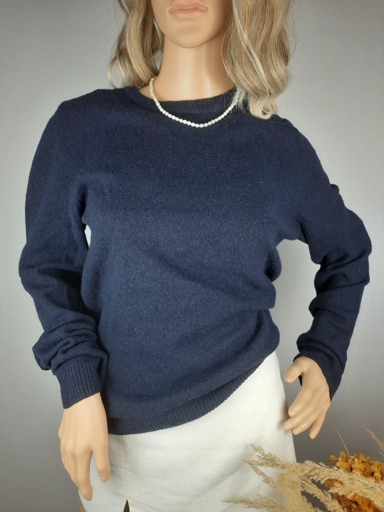 Wełniany sweter H&M premium sweterek ciepły dzianinowa bluza kardigan