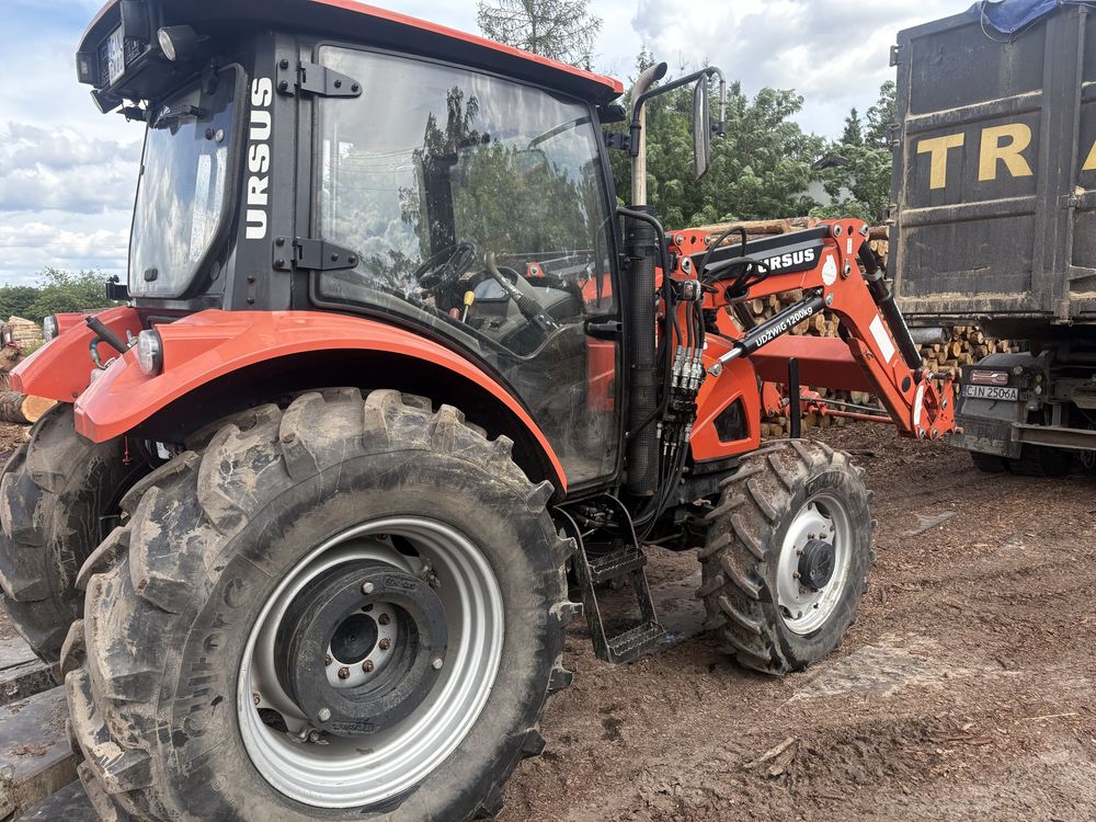 Ursus C-380 z turem ladowaczem, ciagnik rolniczy tur zetor