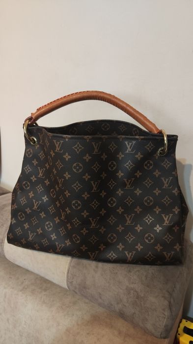 Torebka Louis LV rączka ze skóry