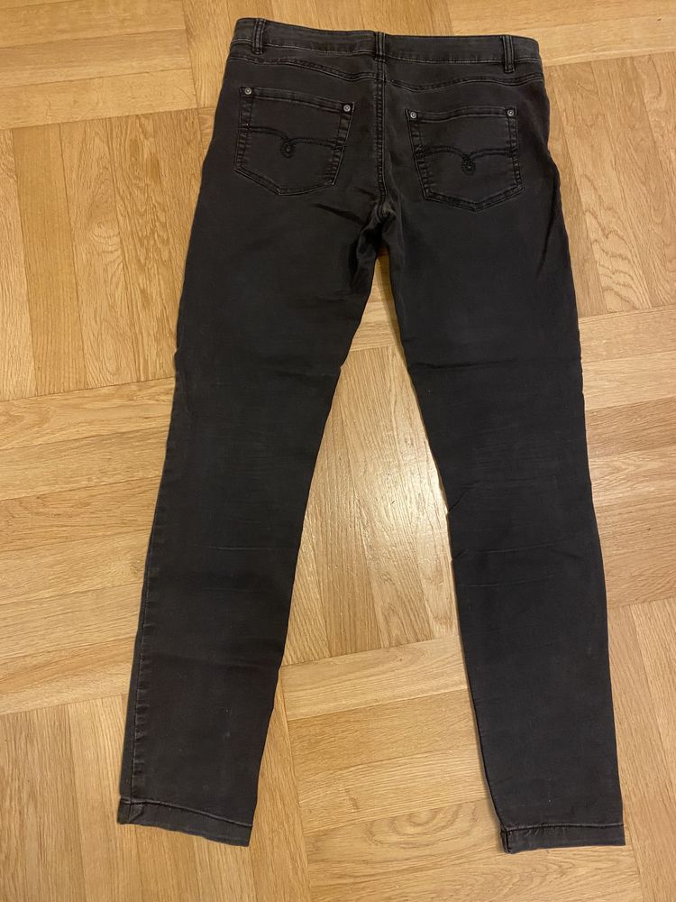 Jeansy spodnie montego 38/40 L czarne melanż