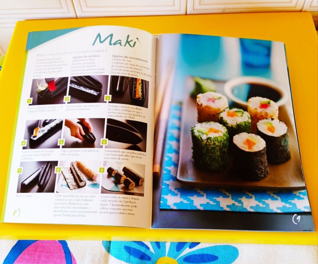 Make Sushi Tupperware com oferta de livro de receitas