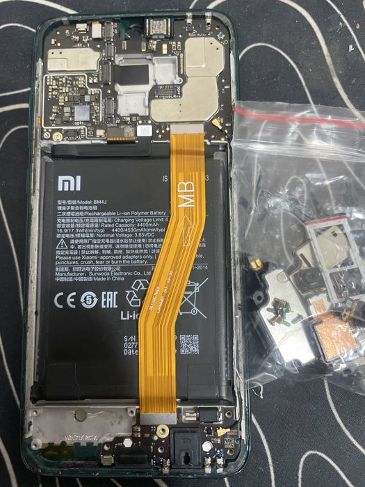 Розборка нижня плата шлейф камера коаксіал Redmi Note 8 pro