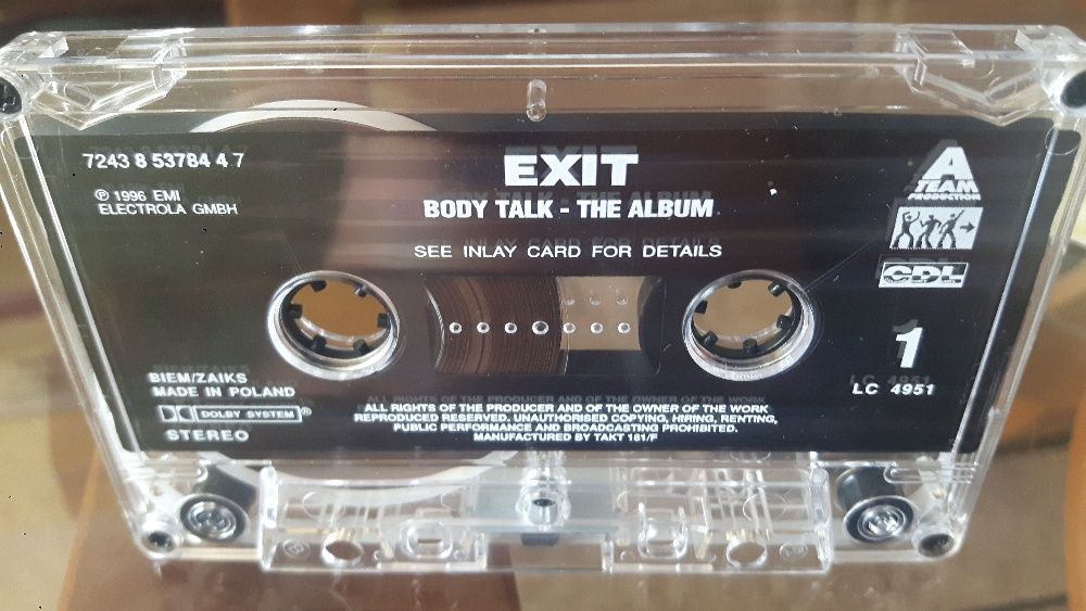 EX-IT - Exit - Body Talk -Kaseta Magnetofonowa Funk Rap Soul Stan Bdb