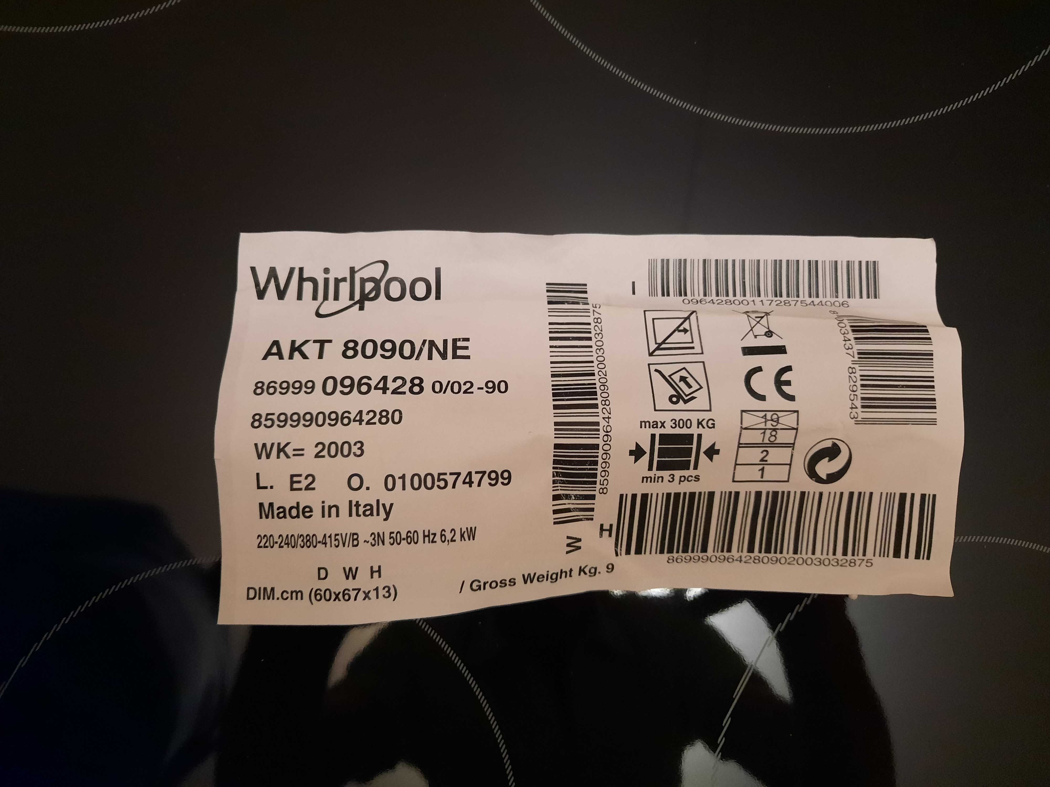 Варильна поверхня Whirlpool AKT 8090 NE Варочная поверхность