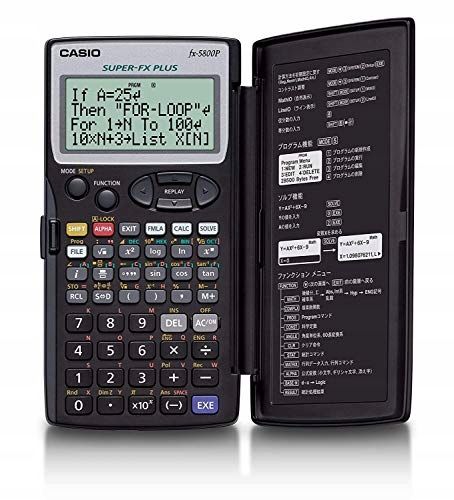 kalkulator naukowy casio fx5800p czarno-srebrny z wyświetlaczem lcd