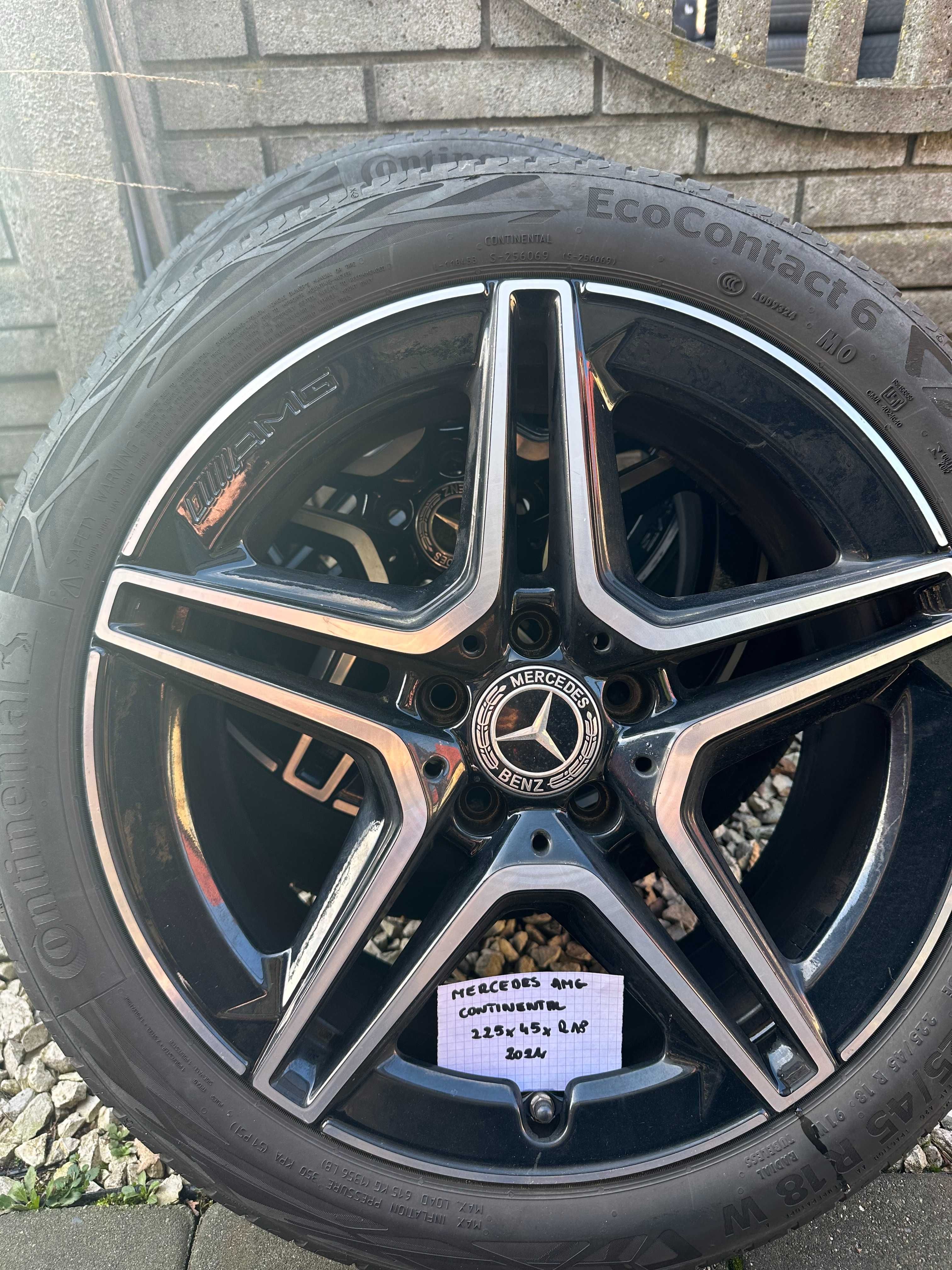 Całe kola Mercedes AMG opony Continental 225x45xR18 i felgi 2021 lato