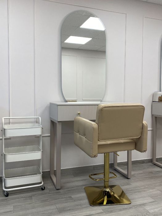 Візажний стілець Беатріс  Хокер для бровиста високий табурет барний