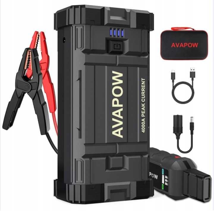 BOOSTER rozruch Jump Starter AVAPOW A58 profesjonalny 4000A MOC