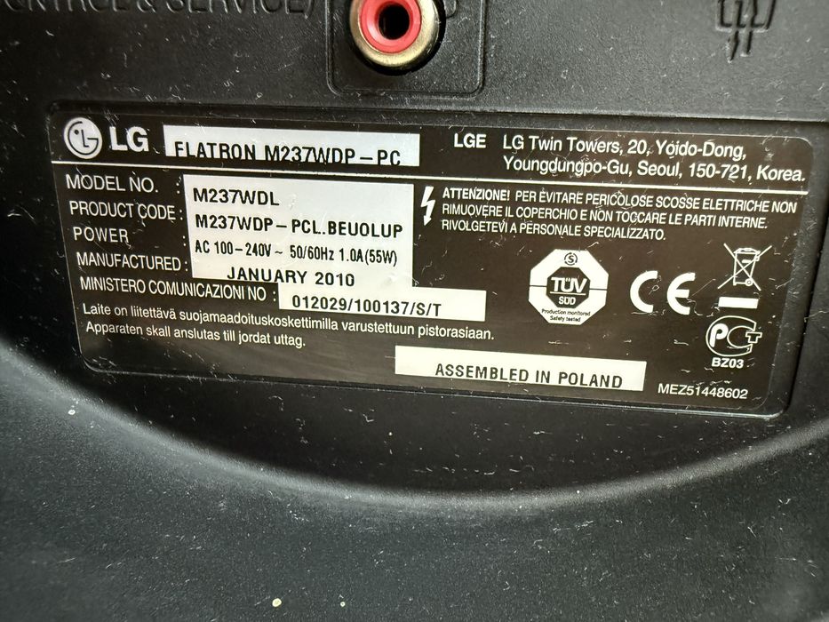 Monitor LG Flatron M237WDP-PC – 23 cale, Full HD, z tunerem TV