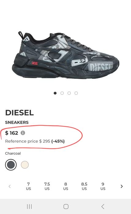 Diesel шкіра кожа текстиль кроссовки кросівки Нові 9.5US, 40.5, 26.5см