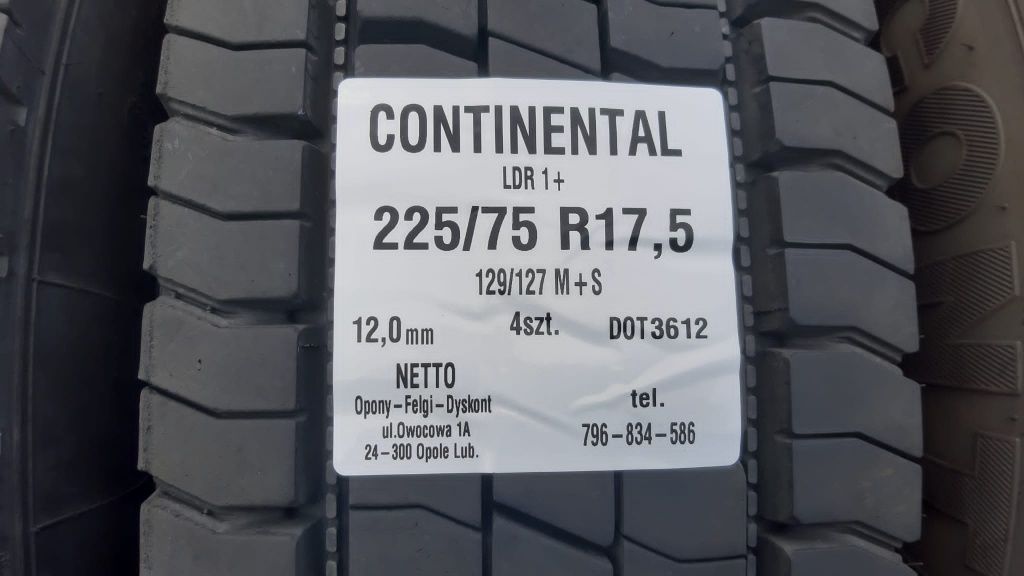 Opony Continental 225 75 R17.5