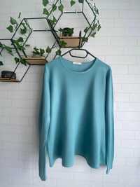 Jasny niebieski morski sweter, cienki zielony sweterek,bluzka, L/XL/14