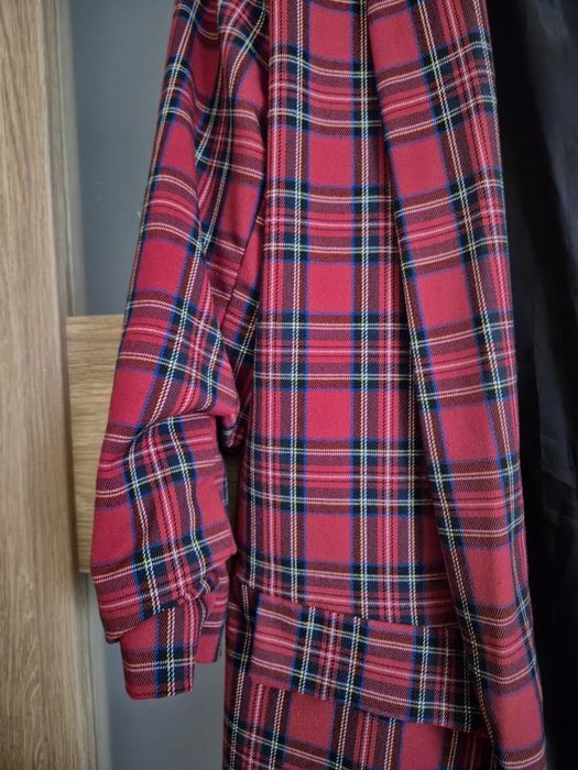 Marynarka Żakiet czerwony w kratę M / L