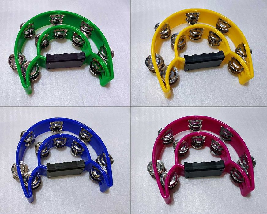 Тамбурин большой двойной полумесяц, бубен 20 бубенцов