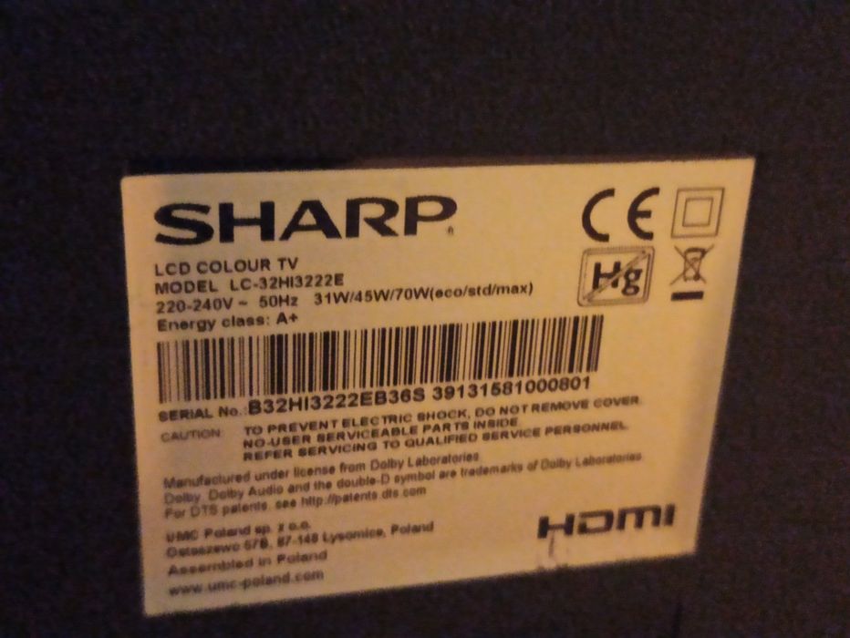 Televisão LED Sharp 32 polegadas