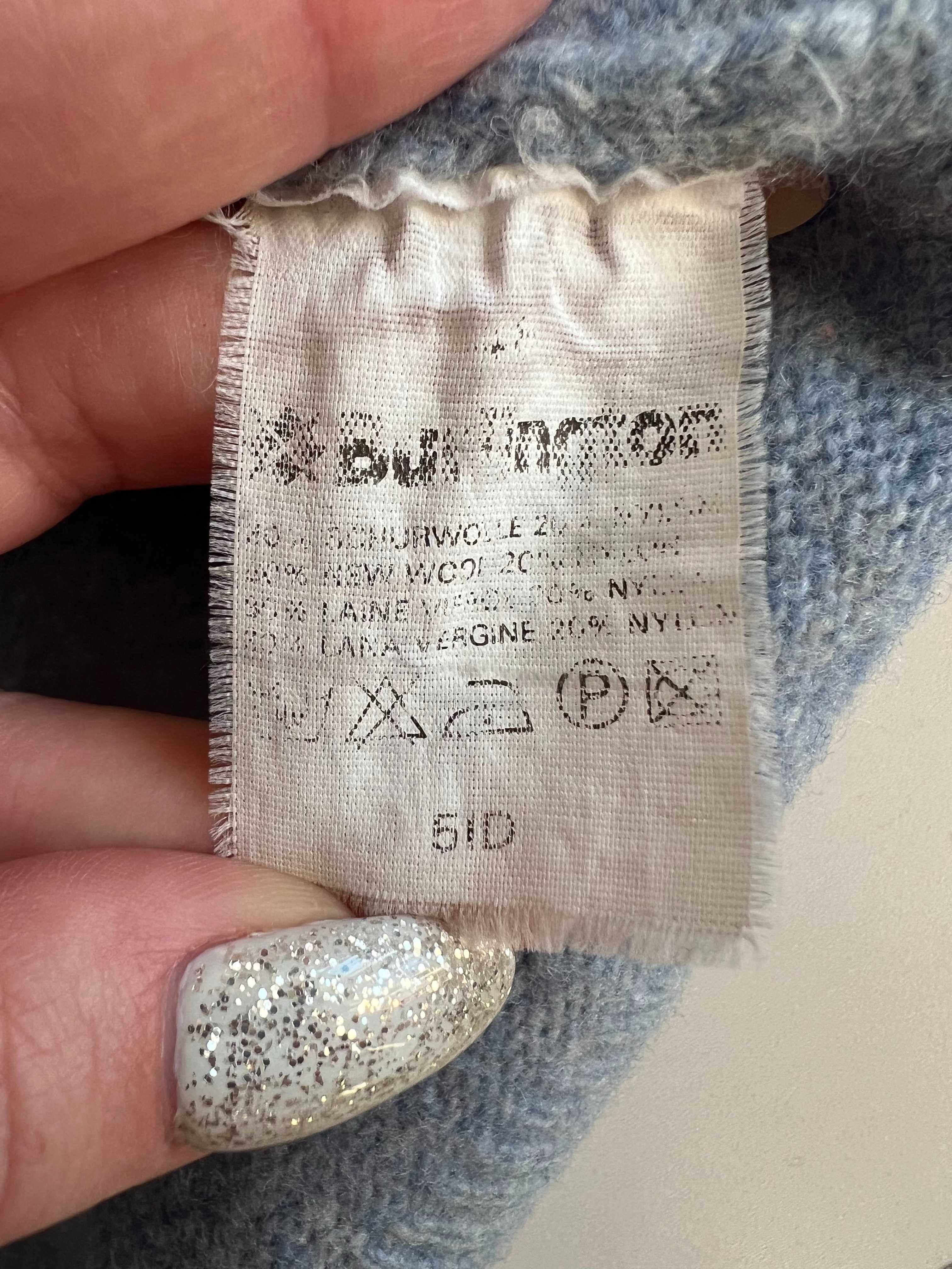 Базовый голубой шерстяной свитер burlington s