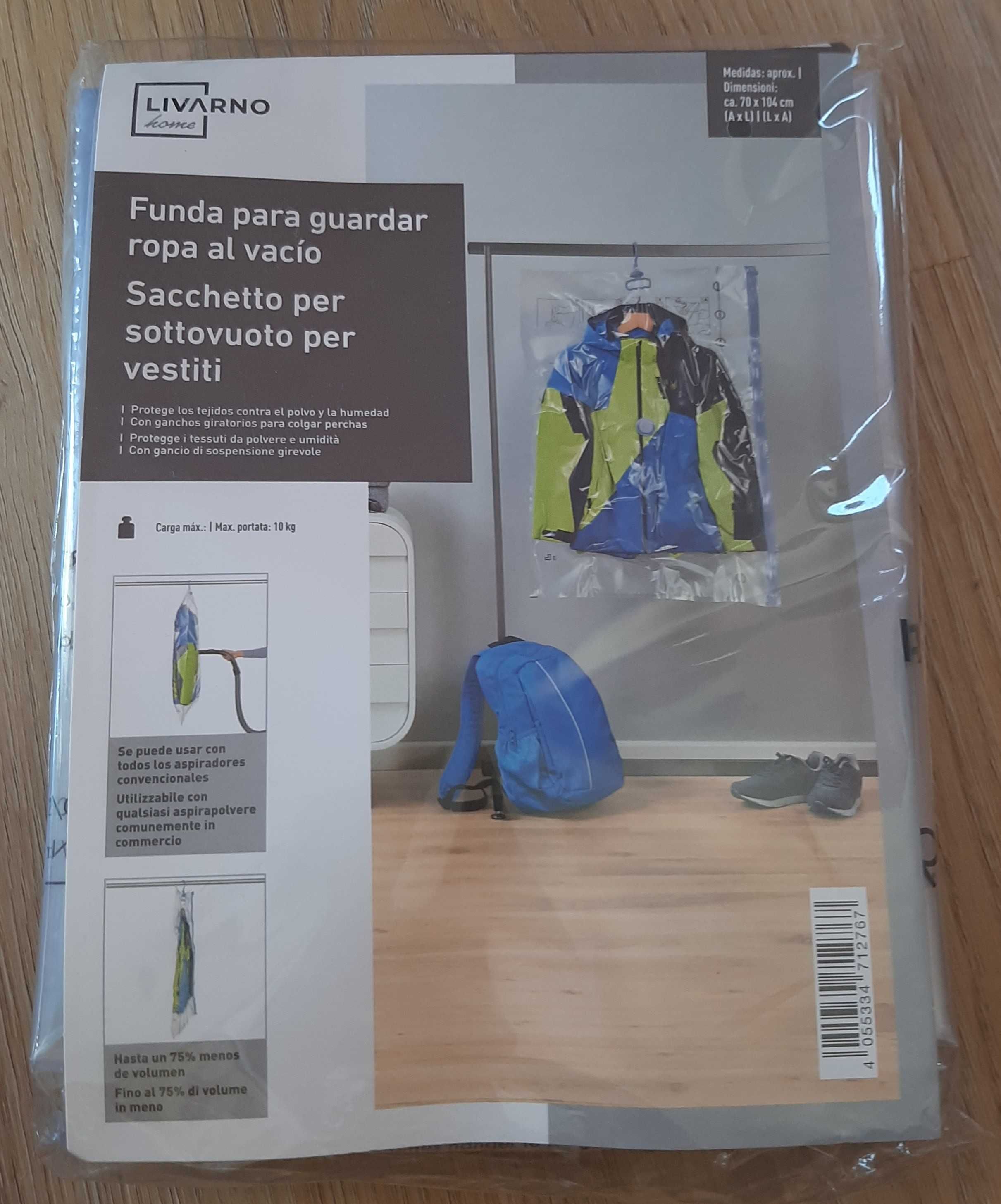 NOVO Conjunto 2 Sacos de Vácuo Com Cabide