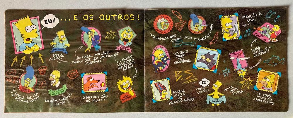 Caderneta de Cromos Antiga Panini - Os Simpsons [Completa]