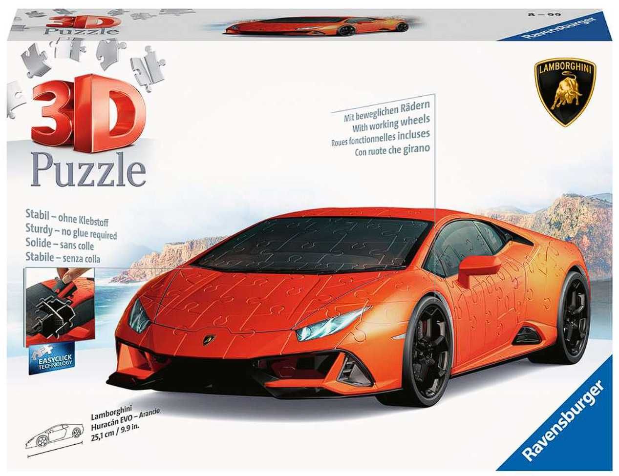 3D Lamborghini Huracán Evo помаранчевий 108 шт