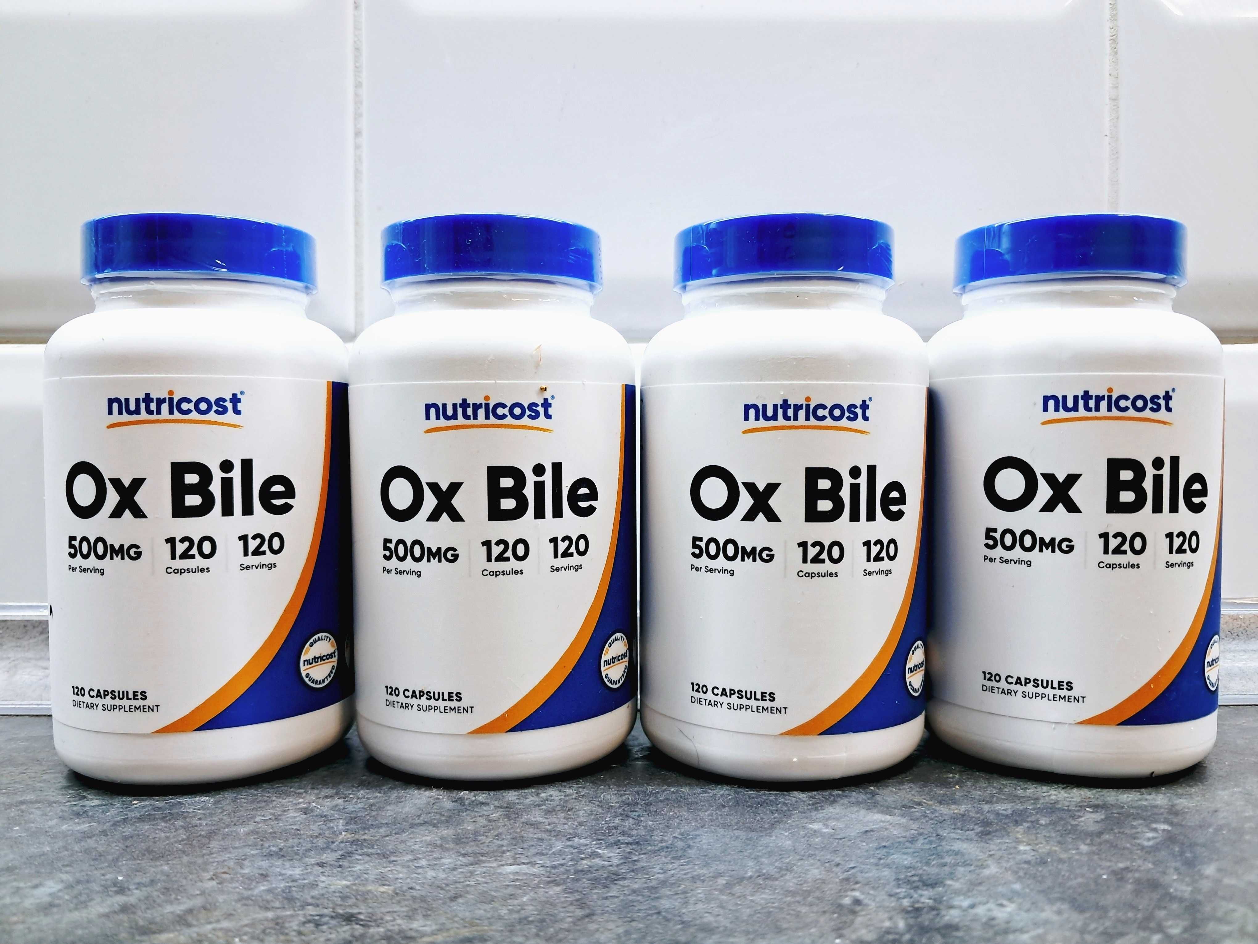 Nutricost, Ox Bile 500 мг (120 капс.), бычья желчь, бичача жовч