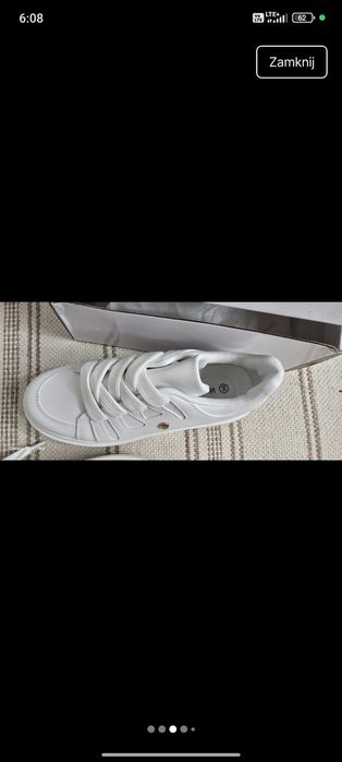 Sneakersy białe w rozmiarze 38
