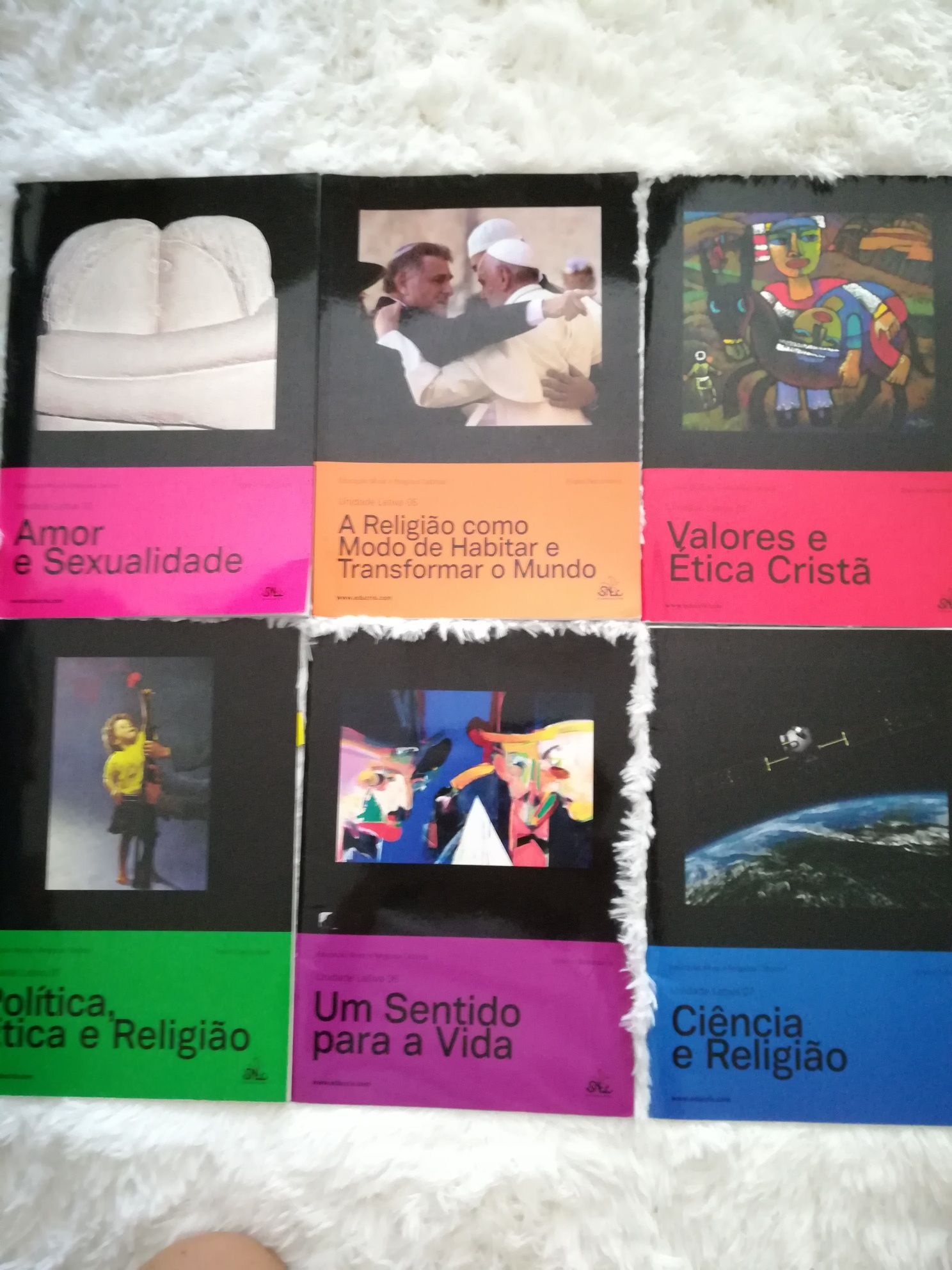 Sete Livros de Educação Moral e Religiosa 10, 11 e 12 ano todos