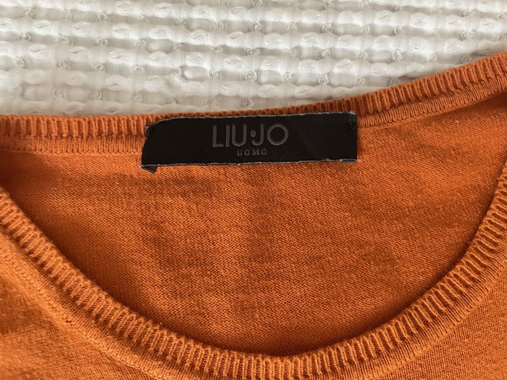Liu jo sweter pomarańczowy M modny męski wiosna okazja
