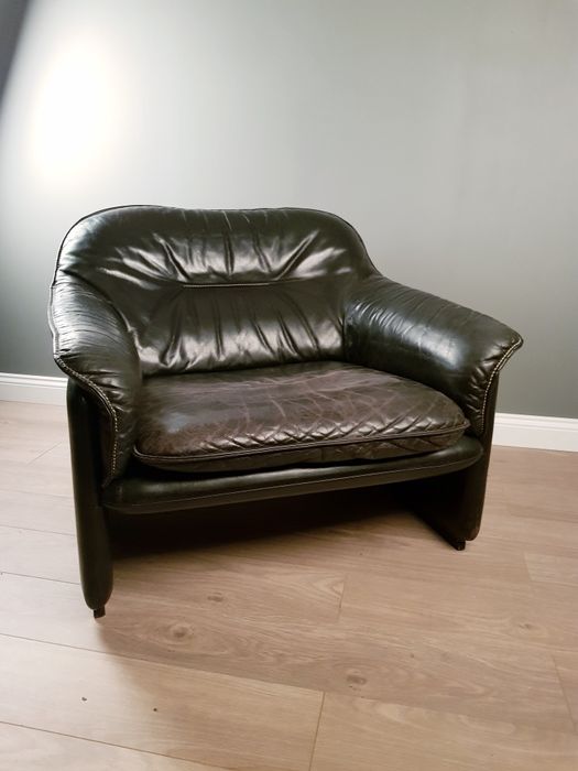 Designerski fotel De Sede DS016 skóra bydlęca - męska rzecz.