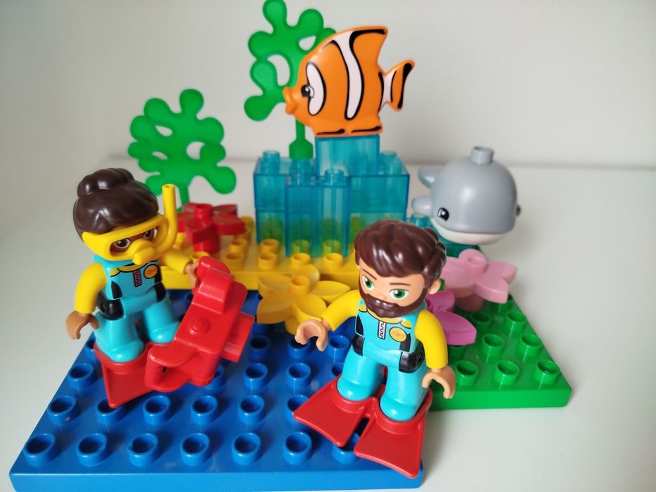 LEGO Duplo klocki ryba delfin nurek