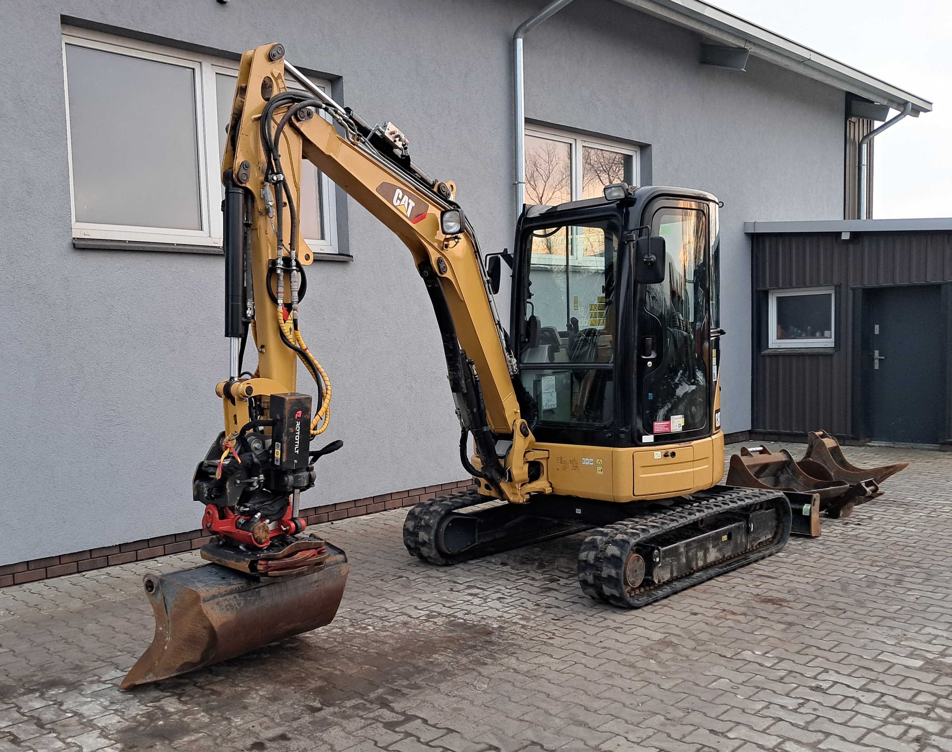 CATERPILLAR 303.5 ECR FULL! Rototilt R2 Szczypce 5szt Narzędzi Klima