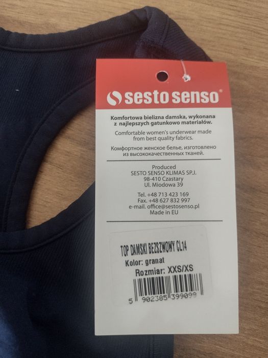 Top damski bezszwowy sesto senso granat, nowy metka, okazja!