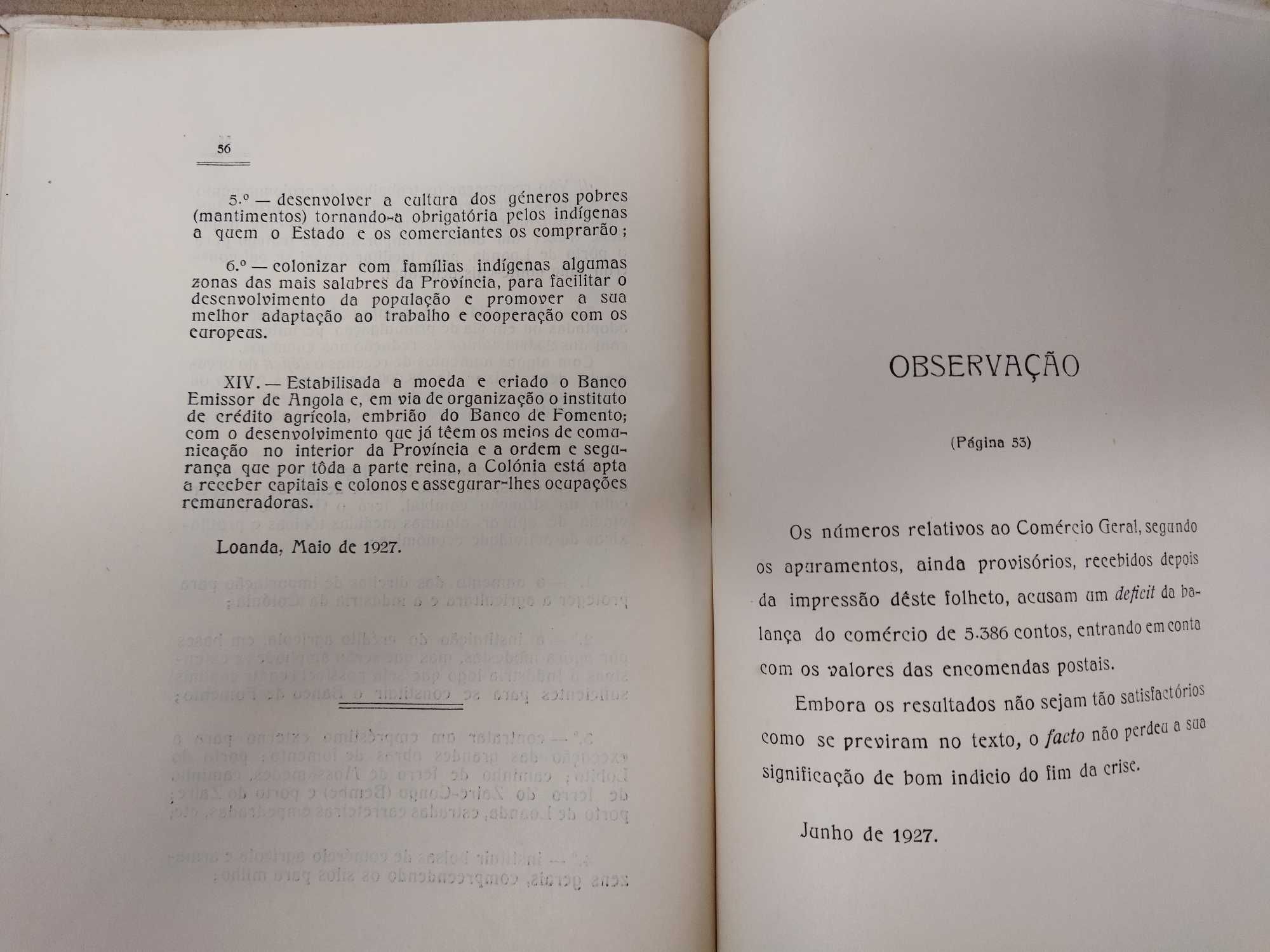 O Sistema Monetário de Angola edição 1927