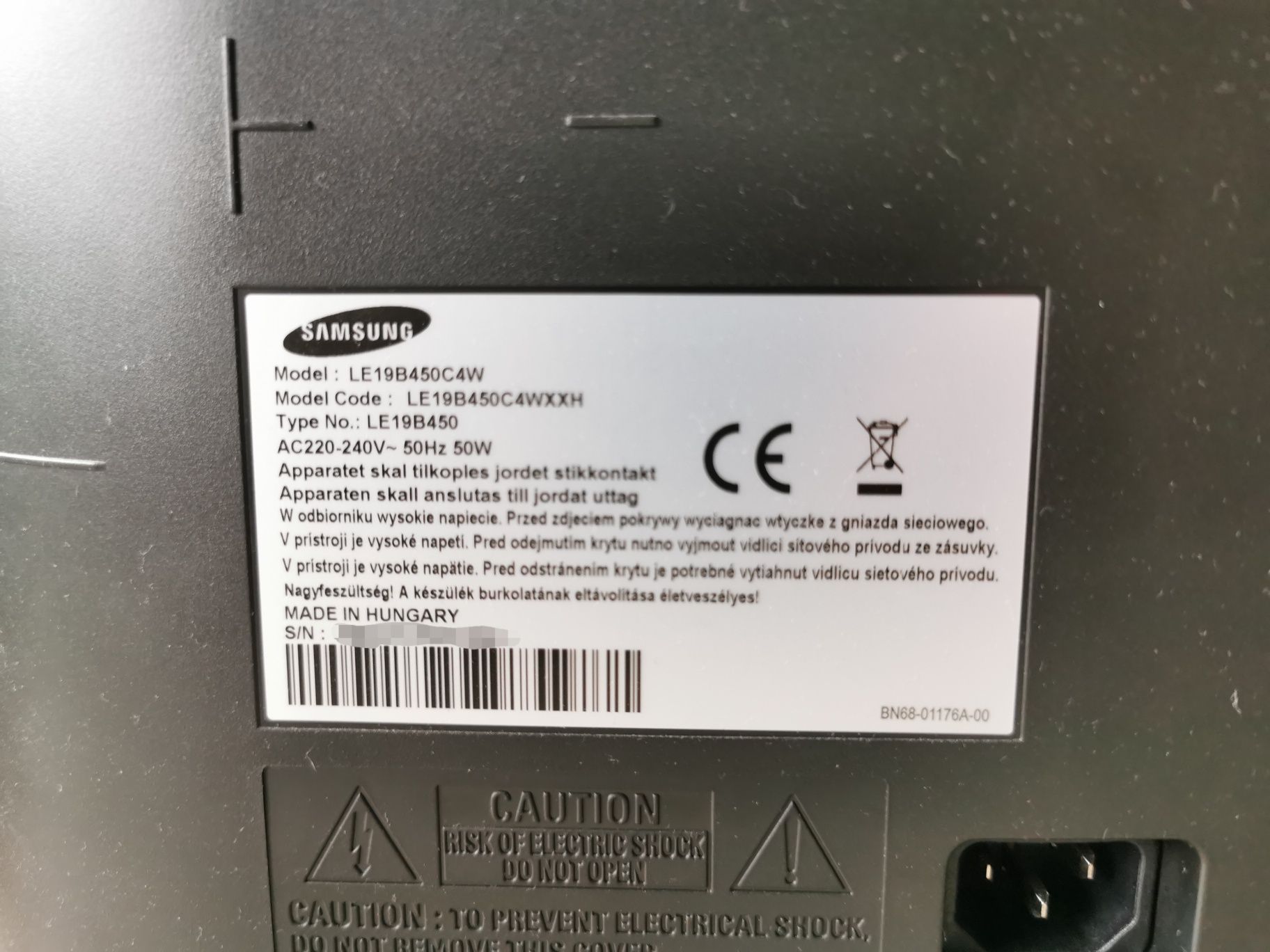 Telewizor Samsung LE19B450C4W