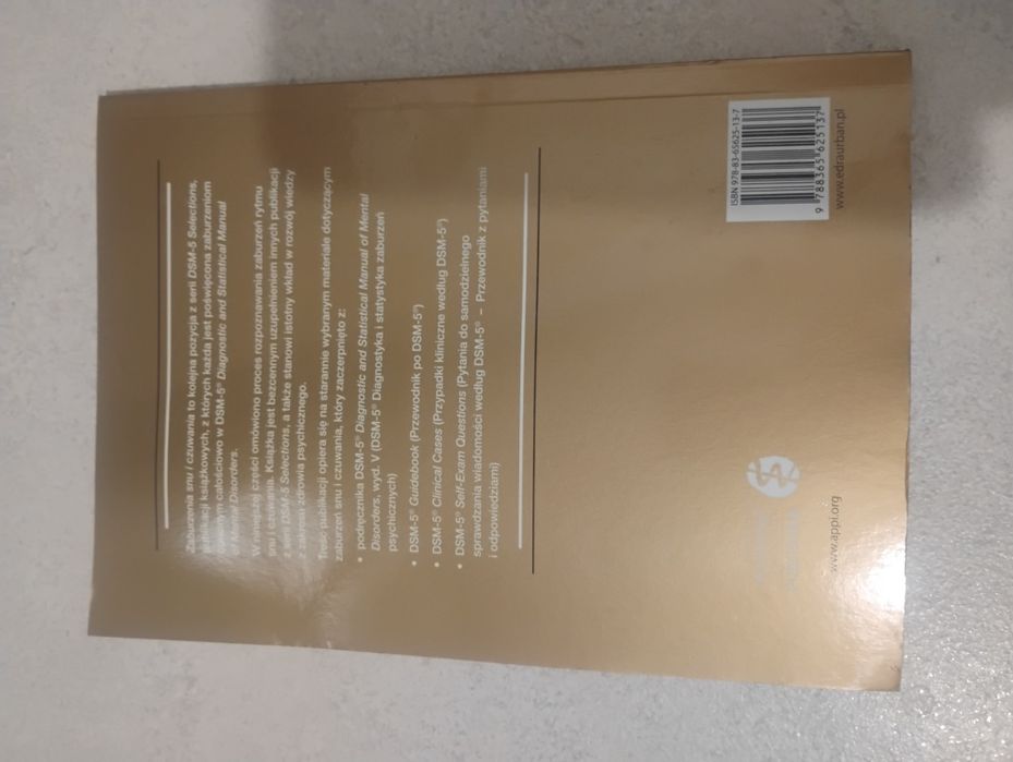 Książka naukowa Zaburzenia snu i czuwania Dsm-5