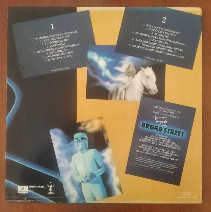 Paul McCartney disco de vinil "Give my regards to Broad Street "