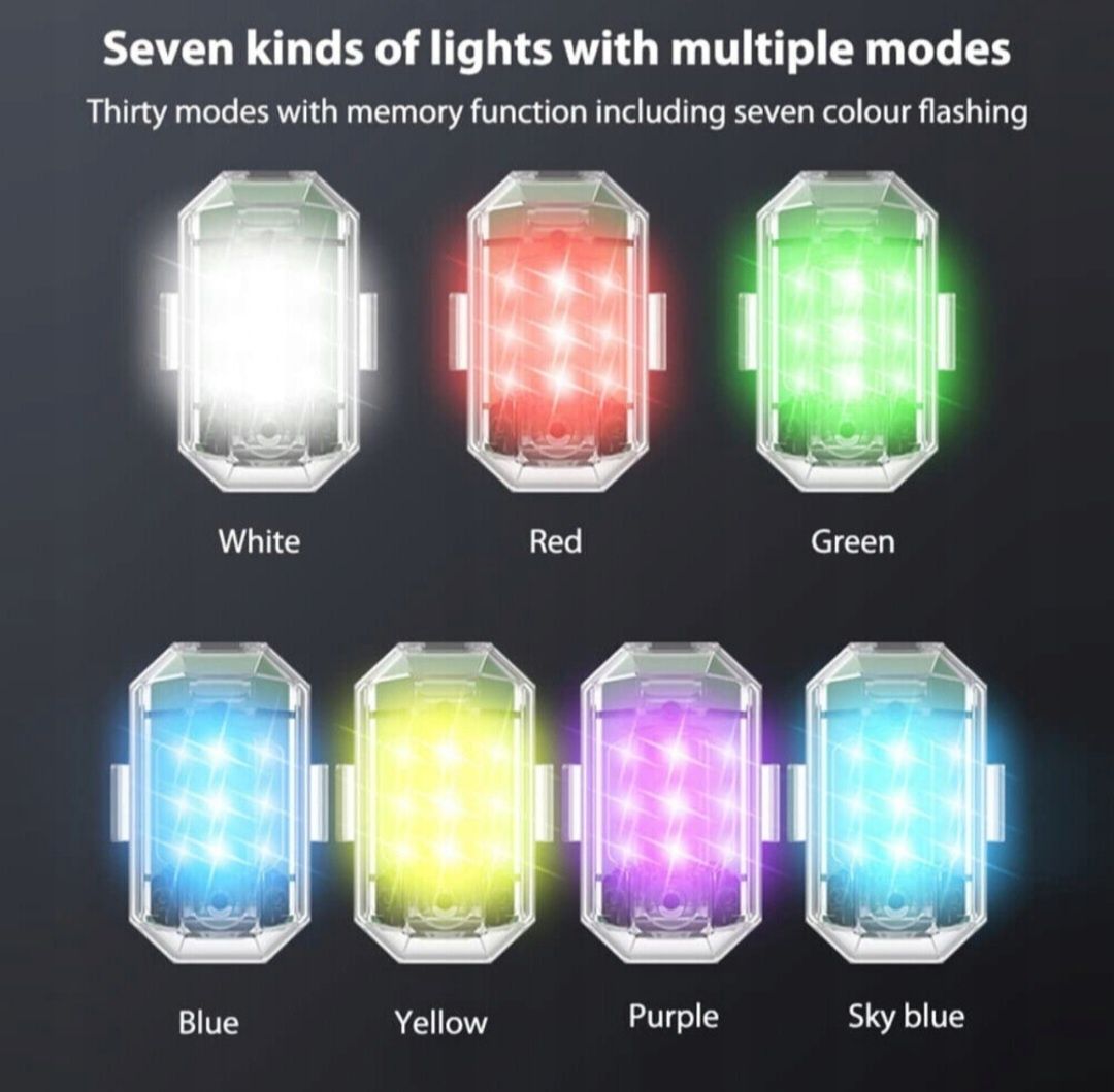 LED Lampki stroboskopowe 4szt do samochodu do roweru, motor + Pilot