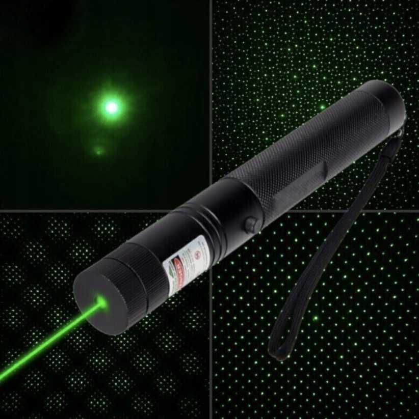 LASER ULTRA MOCNY WSKAŹNIK laserowy zielony pointer daleki zasieg 4w1